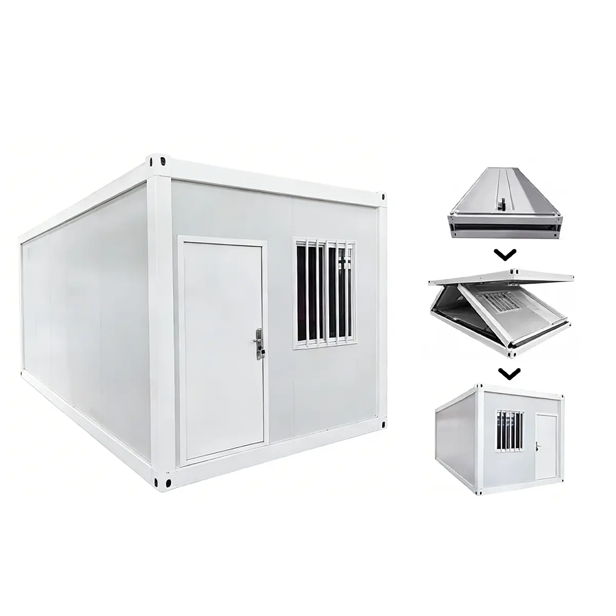 Casa contenedor plegable tipo Z