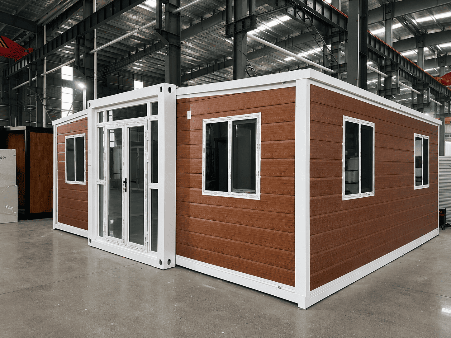 Casa Box Casa contenedor expandible de 20 pies | Caba&ntilde;a cl&aacute;sica de madera