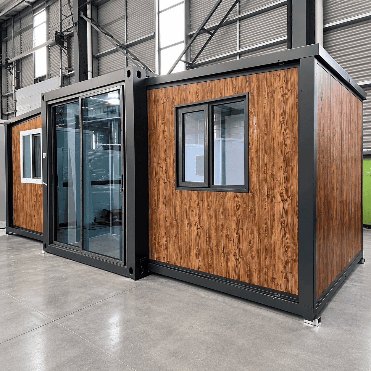 Casa Box Casa contenedor expandible de 10 pies | Cabina de puertas corredizas de madera
