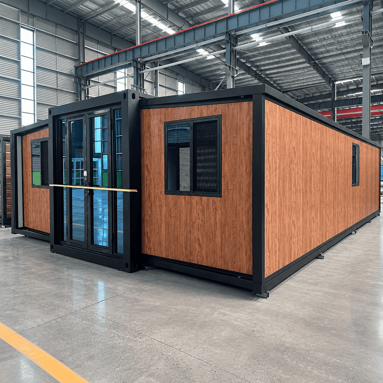 Casa Box Contenedor expandible de 40 pies Inicio | Prefabricado de madera familiar numeroso